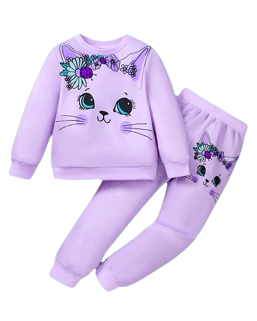 PURPLE CAT FLEECE TRACKSUIT