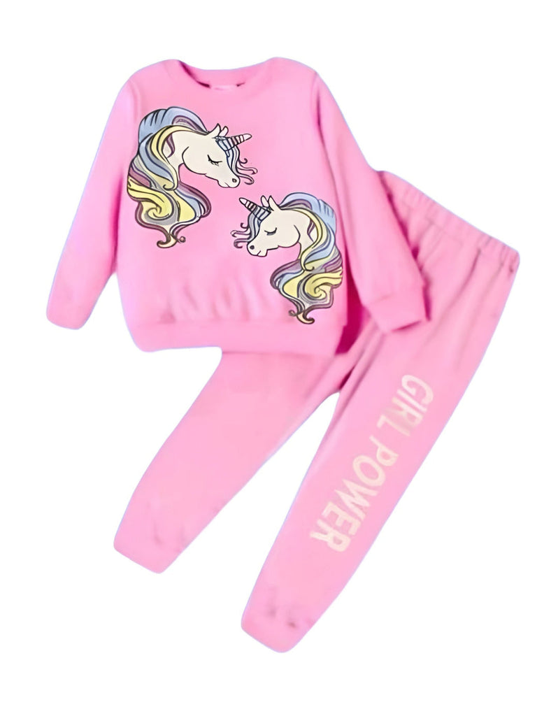 GIRL POWER UNICORN FLEECE TRACKSUIT