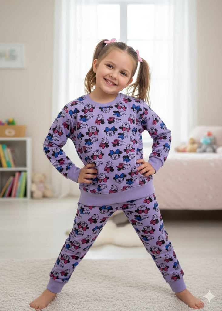 PURPLE MICKY MOUSE FLEECE TRACKSUIT