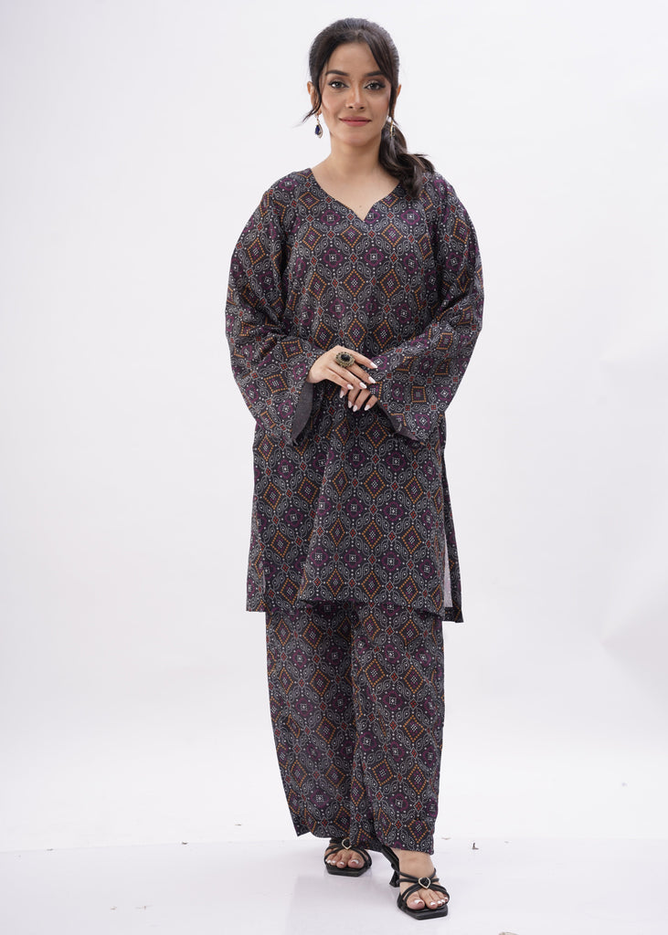 "Noir Tribal Co-Set – Timeless Elegance with Ethnic Charm"