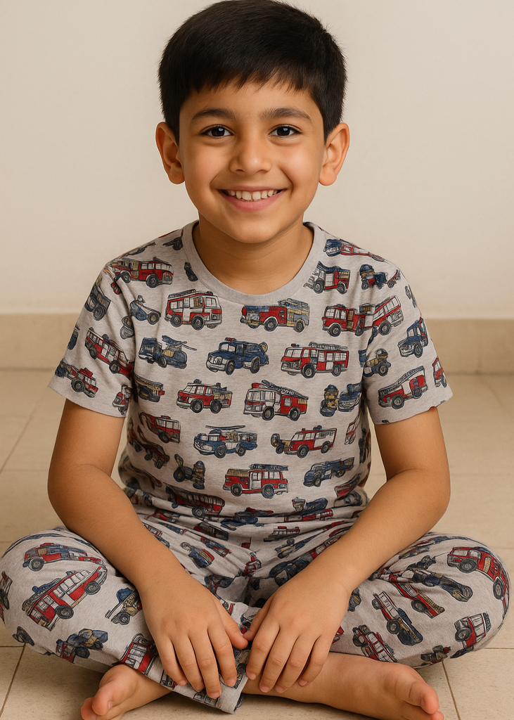 Fire & Fun – Boys Nightwear Set"