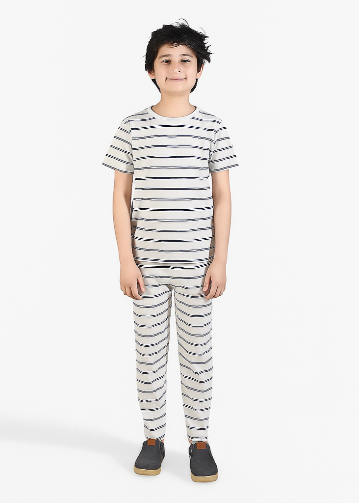 Classic Navy Stripes – Timeless Nightwear for Boys