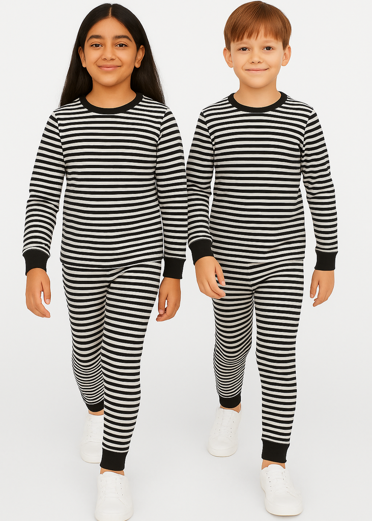 Black Stripes unisex Fleece Tracksuit
