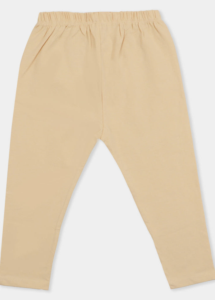 Girls Lycra Jersey Tights Basic - Wheat