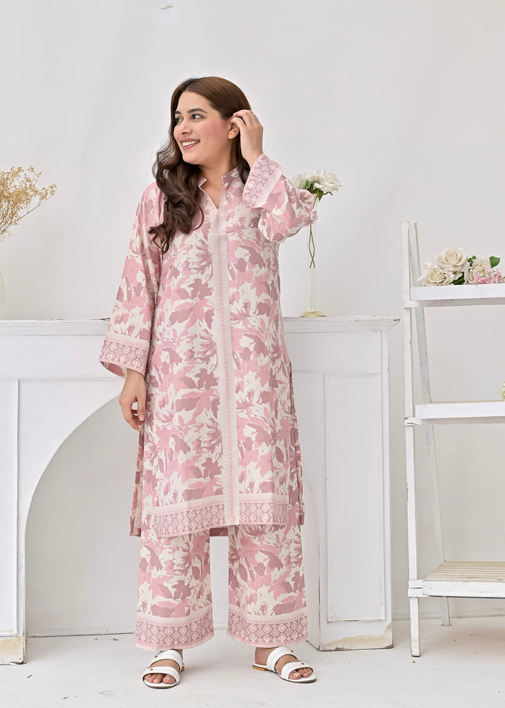 Swiss Fabric 2-Piece Suit – Blush Pink Serenity