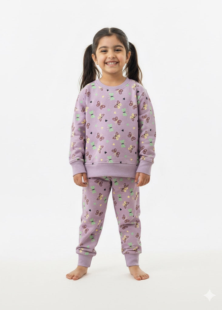 Lucky Butterfly: Kids' Lavender Track Suit
