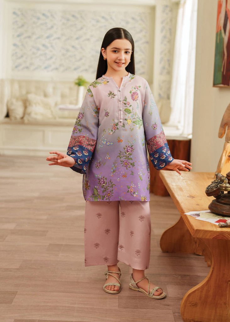 Soft berry (Premium Khaddar Mid - Season Fabric) ( Kids Edition)