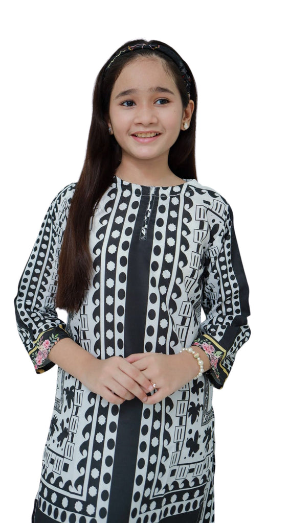 Black White Flower Co-Ord Set