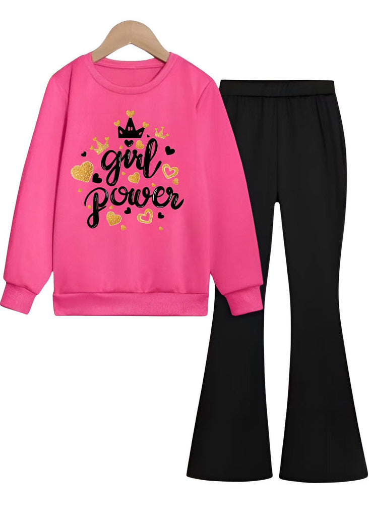 POWER PRINCESS WIDE LEG FLEECE TRACKSUIT