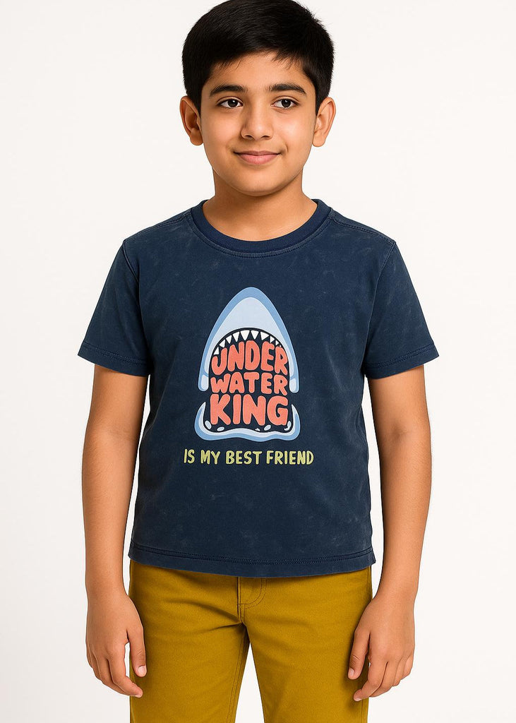 Underwater King Shark Graphic Tee for Unisex - (Imported Material)