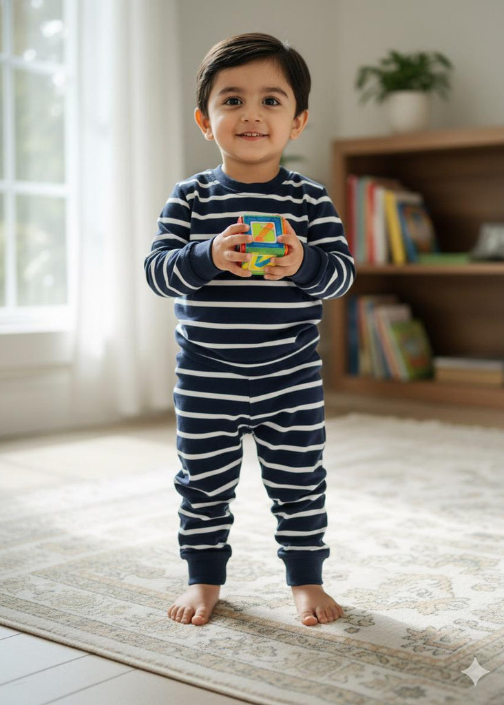 PREMUM iMPORTED Boy Black Stripes Track suit