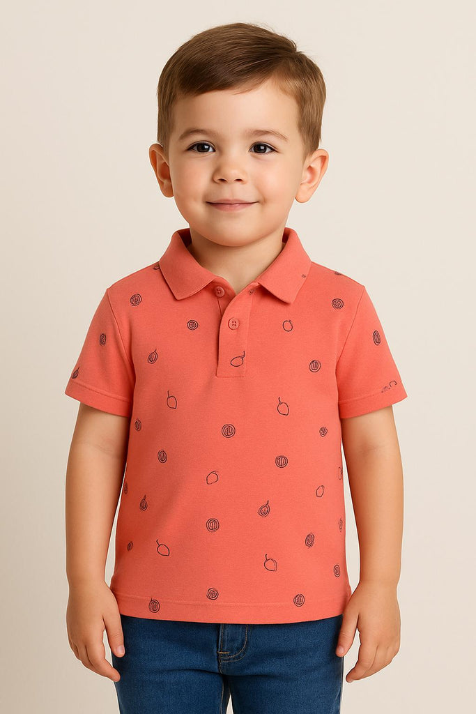 BOYS SINGLE PIQUE T-SHIRT FRUIT SHAPE