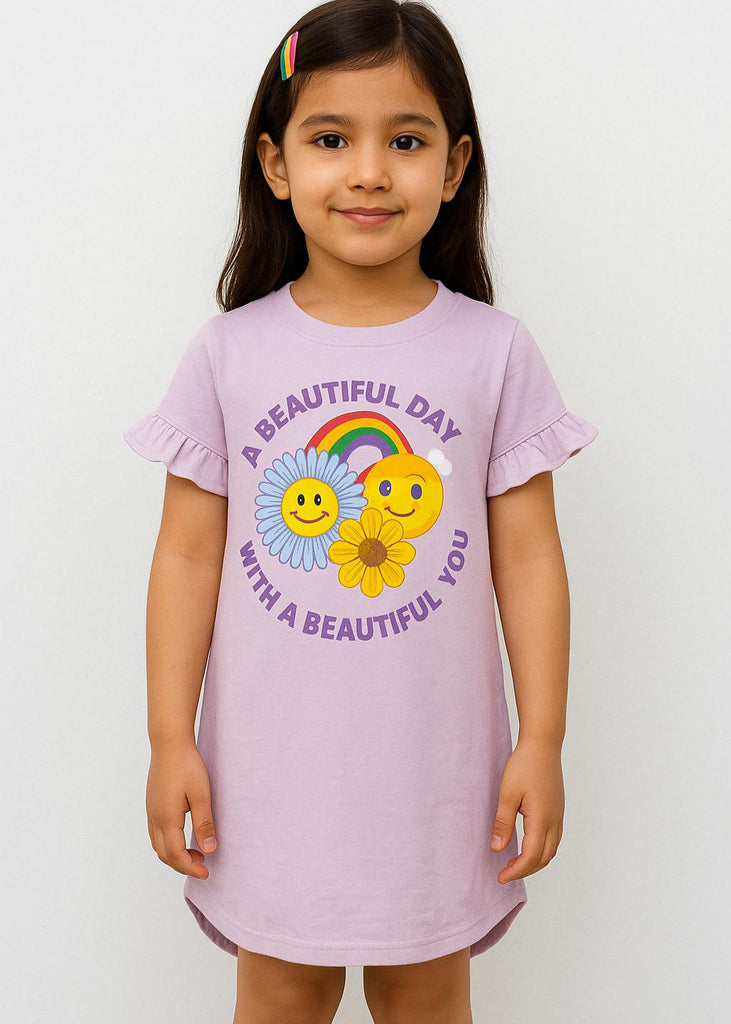 Kids-Long Tees-Beautifil Day (Imported Material)