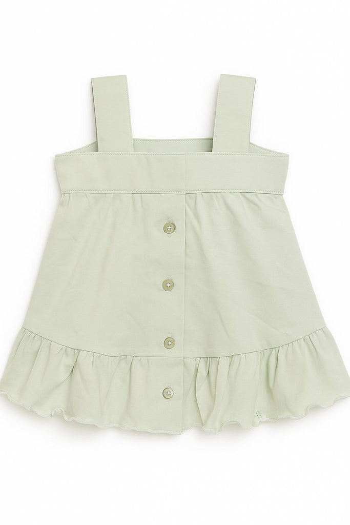 Pastel Charm Sleeveless Summer Frock (Imported Material)