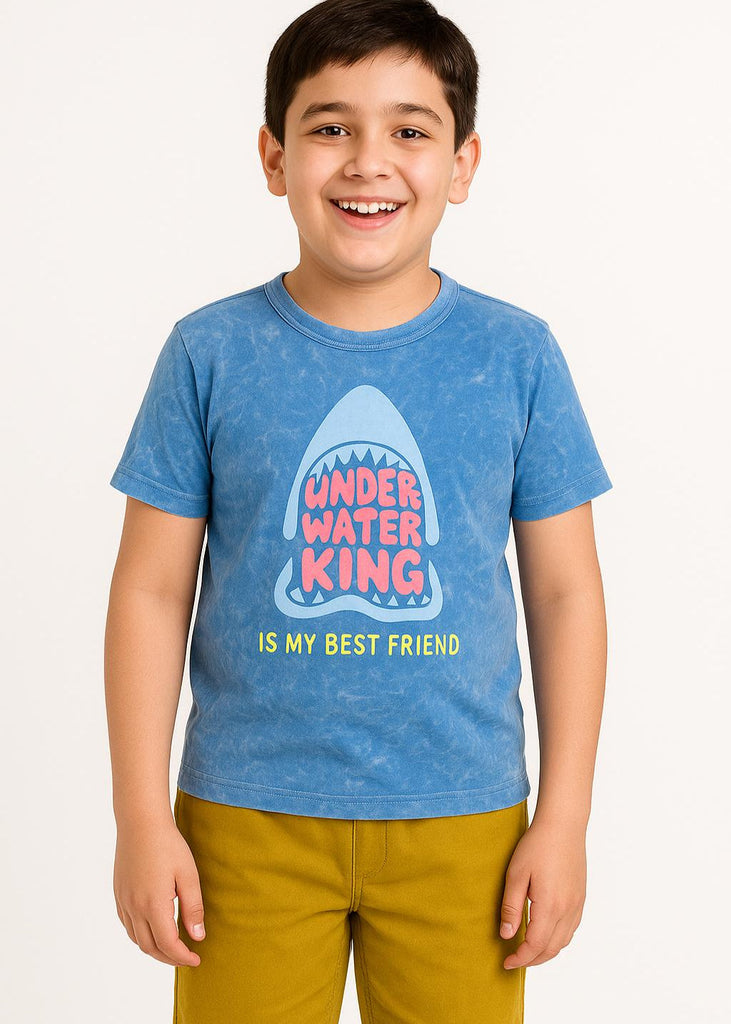 Ocean Adventure Shark Print T-Shirt for Unisex (Imported Material)