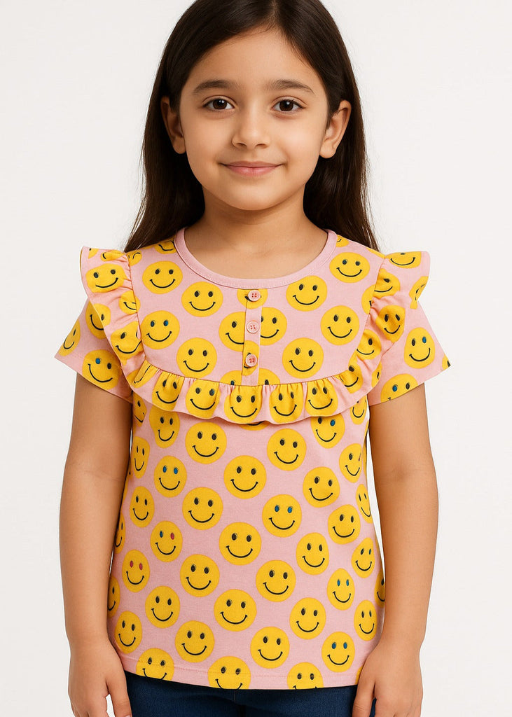 Summer Vibes Graphic Tee for Girls (Imported Material)