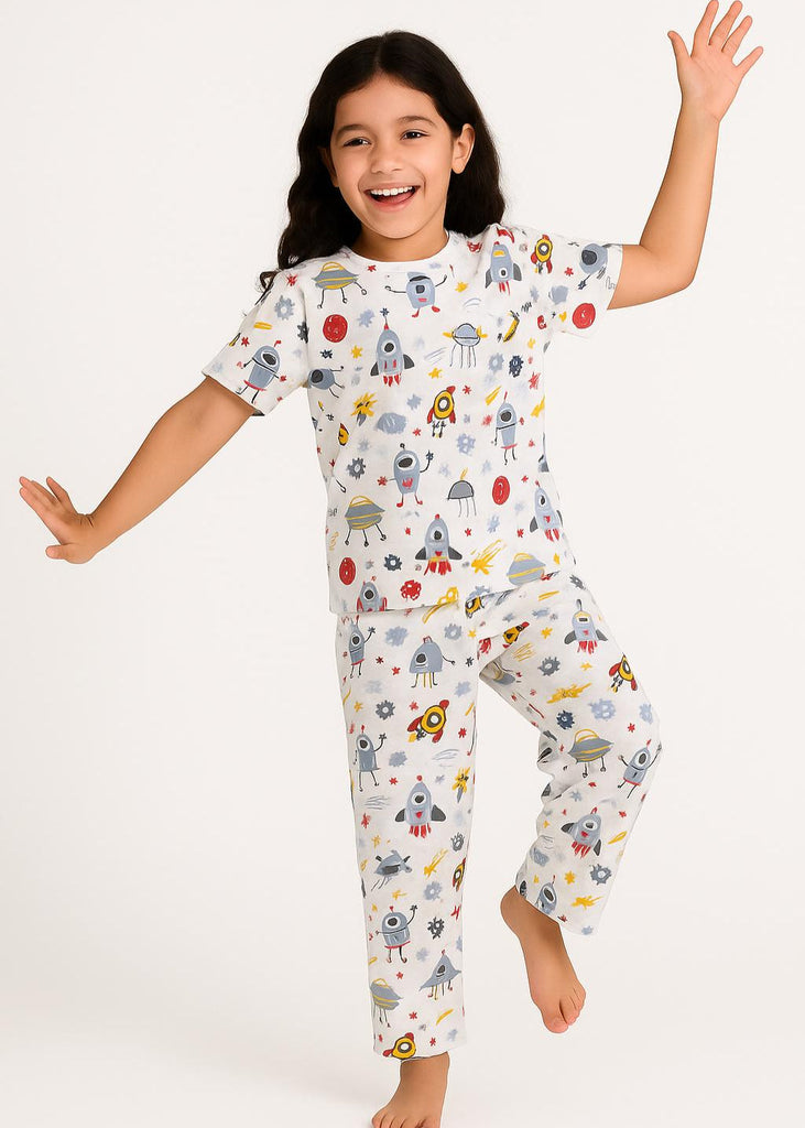 Blast Off to Bed – Space Adventure Nightwear for Girls