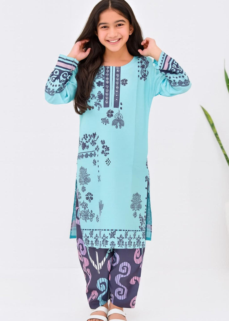 2-Piece Suit – Cool Mint & Indigo FusionCo-Ord Set