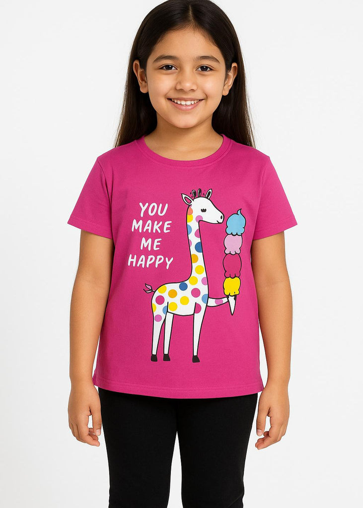 Pink & Black Casual Set for Girls"