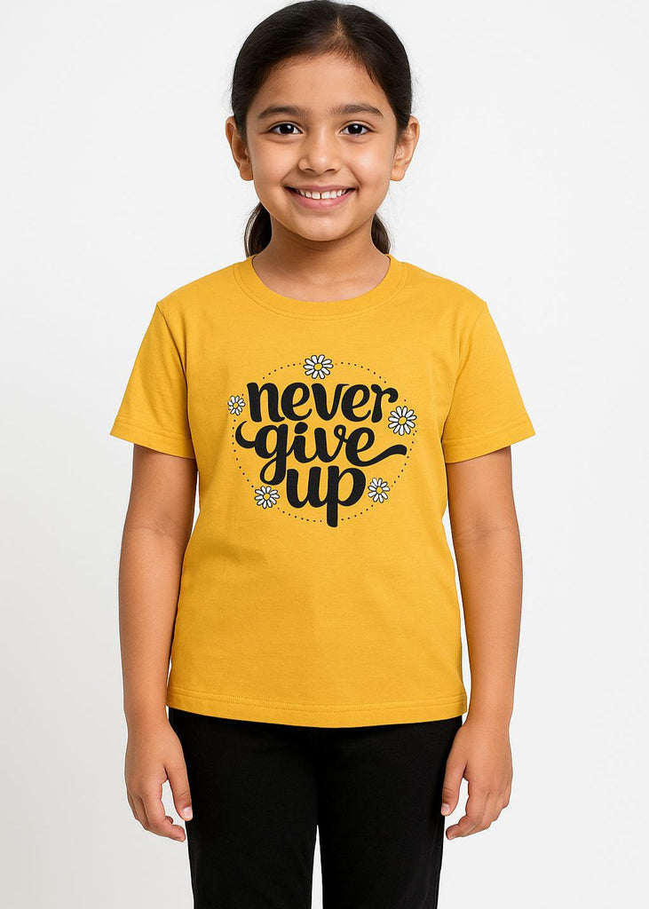 Mustard & Black Motivational PJ Set for Girls"