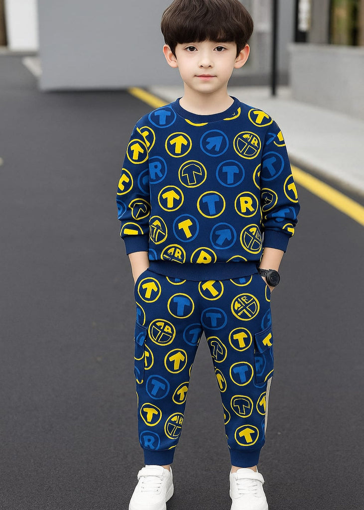 Blue Alphabetic Track suit