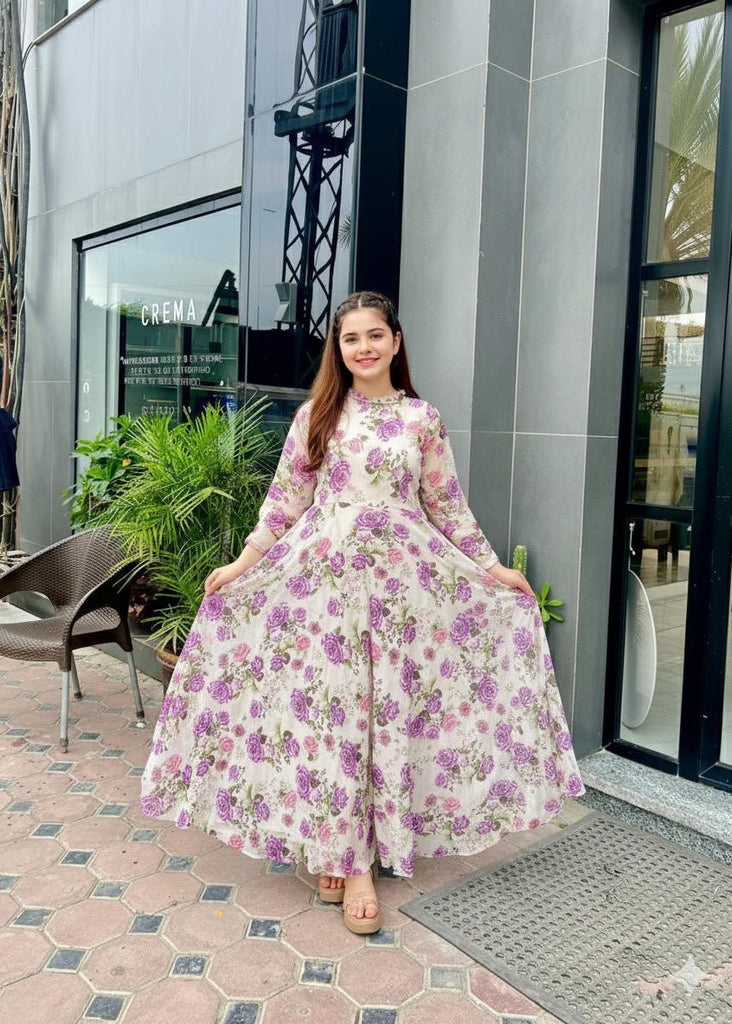 White Pink  - Chiffon