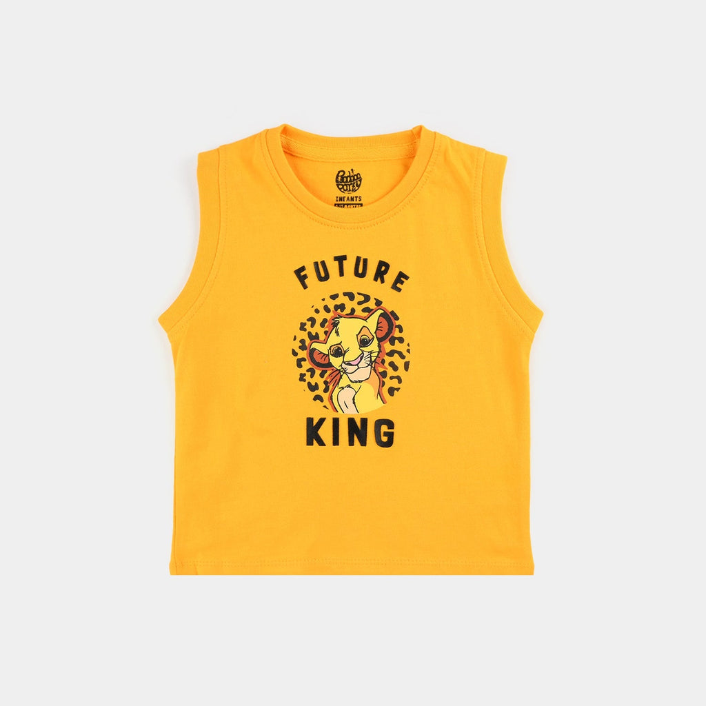 Infant Boys Cotton Jersey Sando Future King