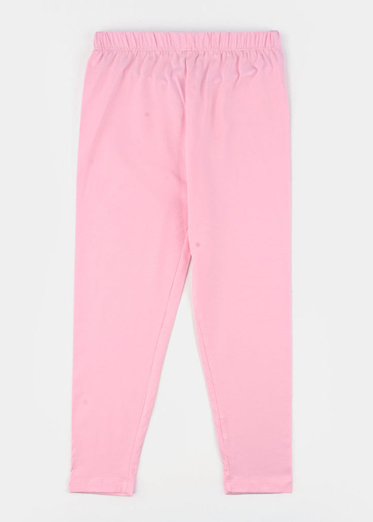 irls Lycra Jersey Tights Basic- L.Pink